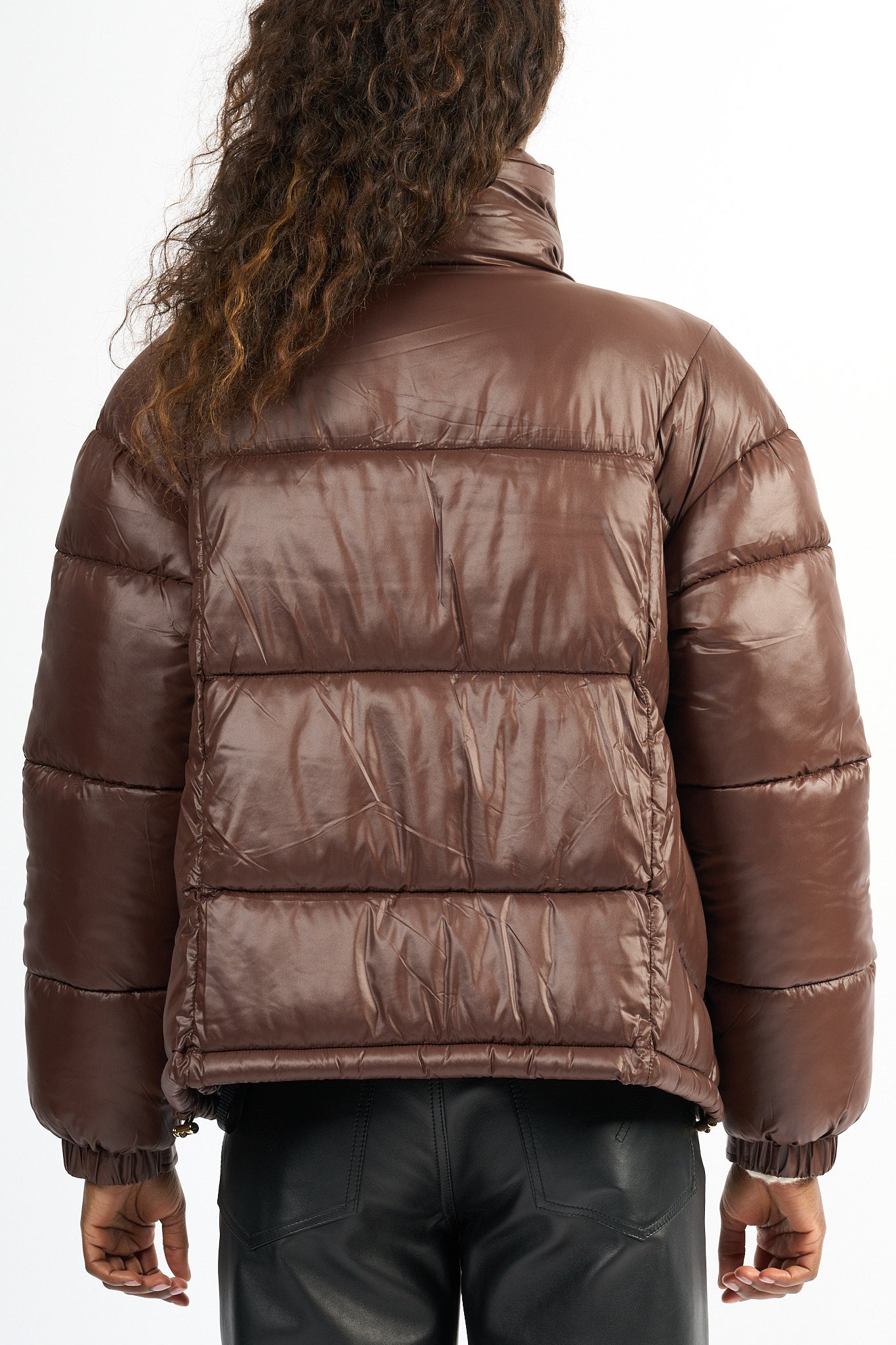 Semicouture Piumino Susana Corto Marrone Donna-6
