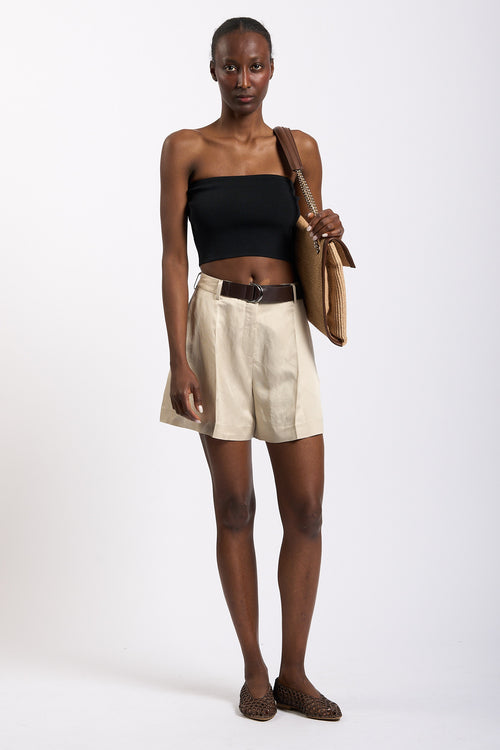 Semicouture Short con Cintura Janessa Beige Donna-2