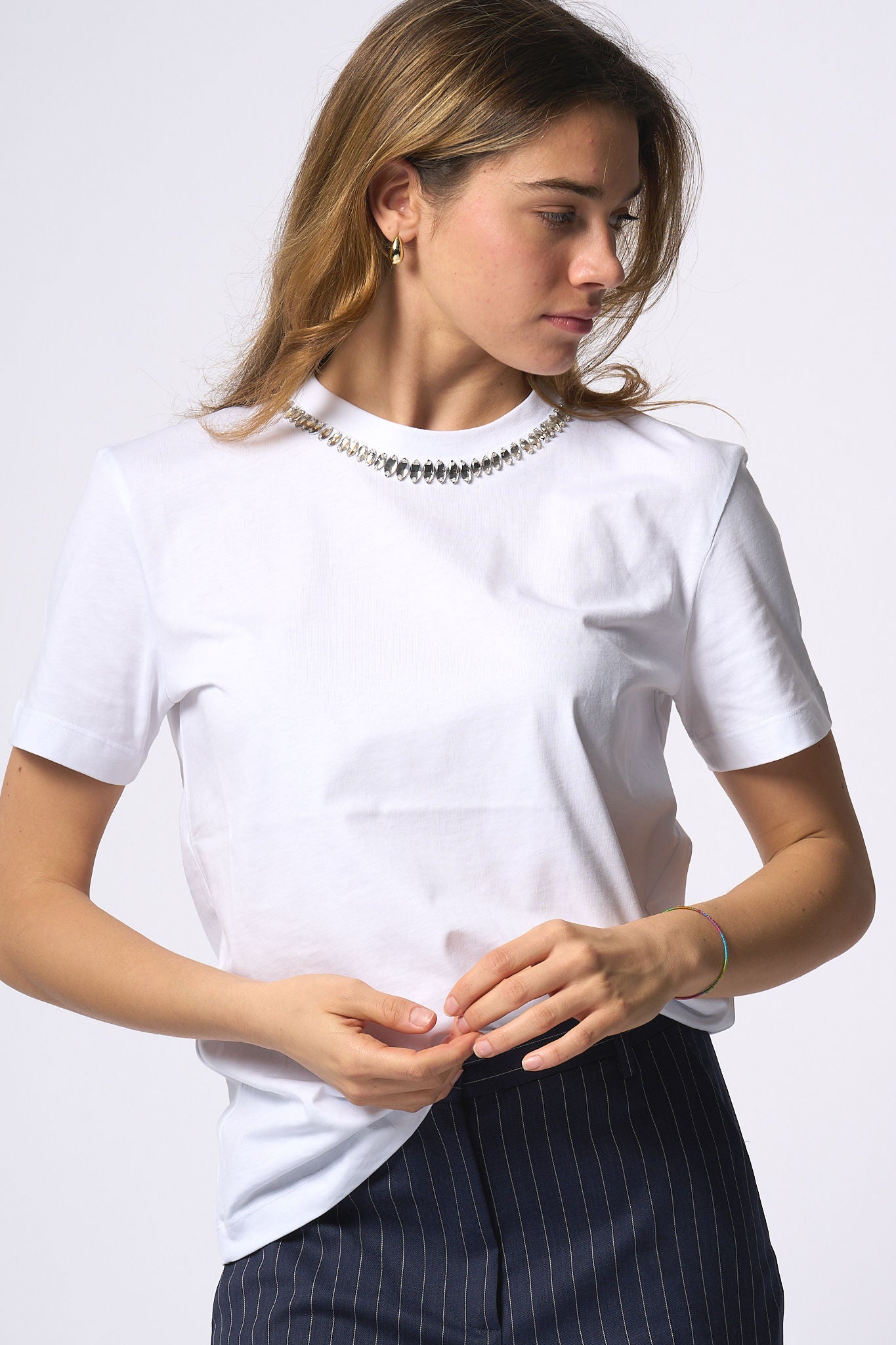 Semicouture T-shirt Elodie Bianco Donna-1