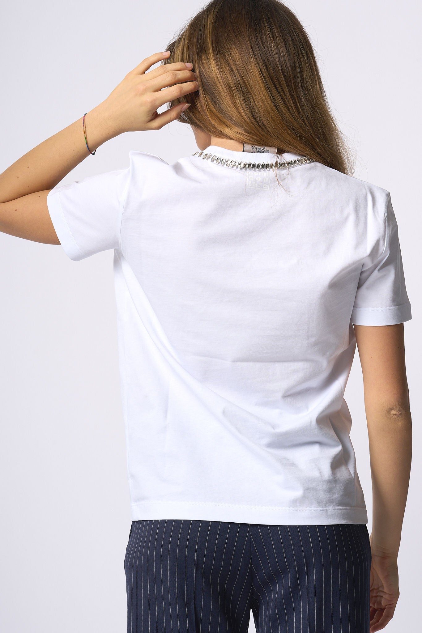 Semicouture T-shirt Elodie Bianco Donna-6