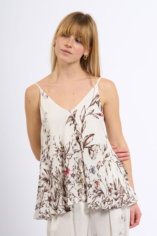 Semicouture Top ETIENNE Stampa Cacao Donna