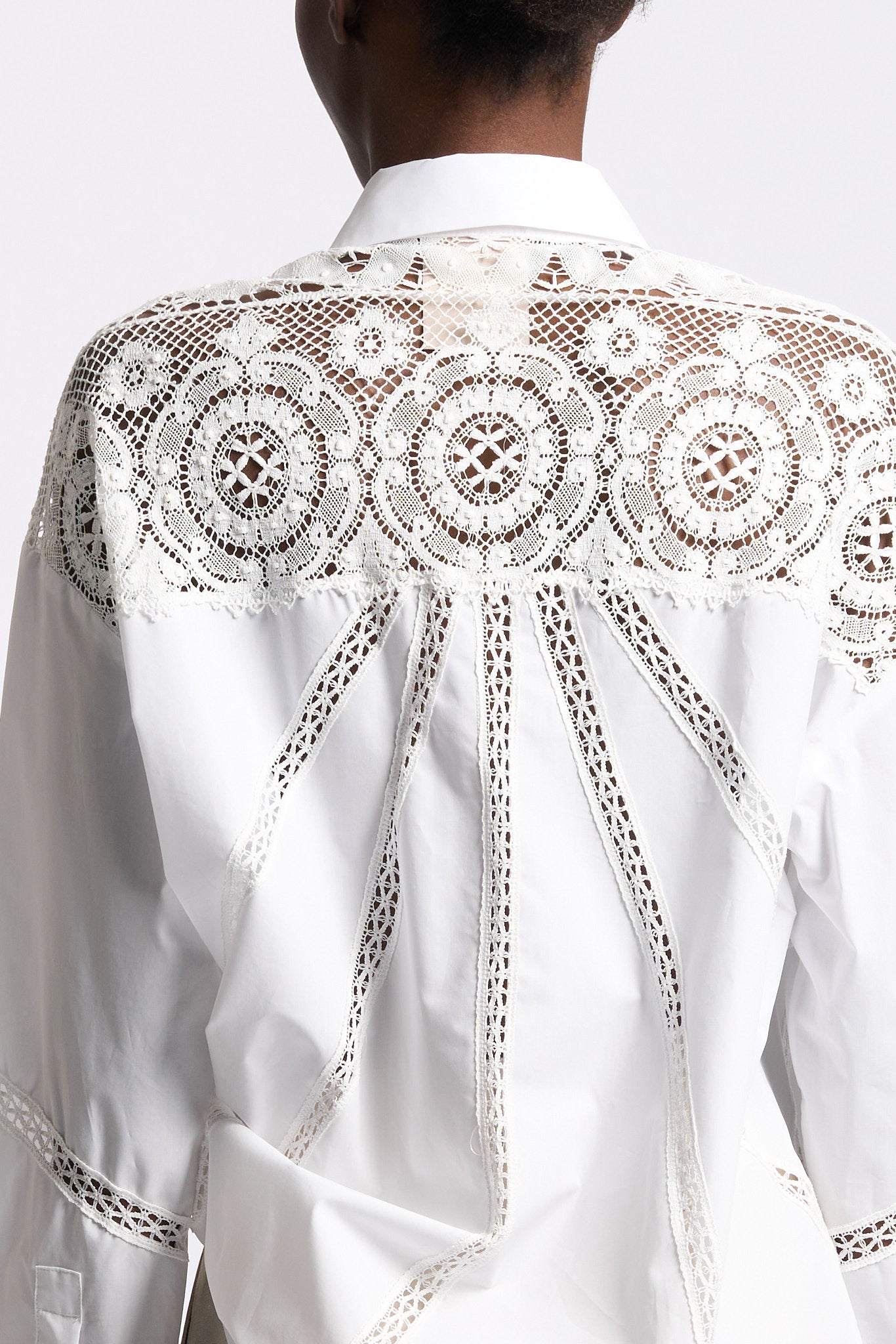 Semicouture Camicia Jessika Pizzo Bianco Donna-6