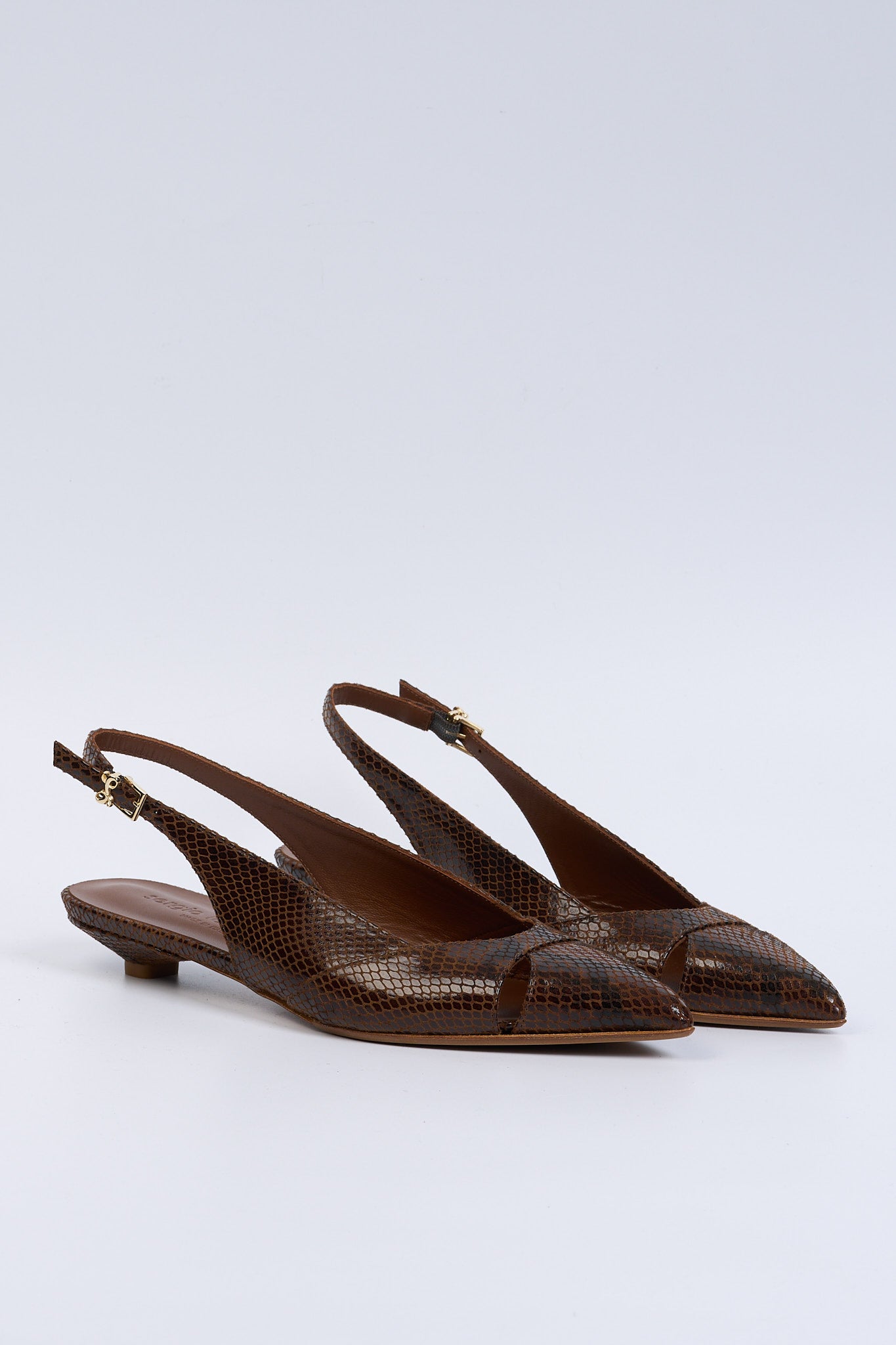 Sergio Levantesi Ballerina Slingback FATIMA6 Marrone Donna-3