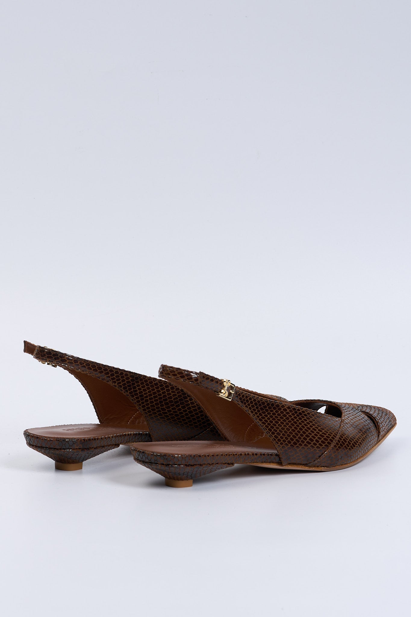 Sergio Levantesi Ballerina Slingback FATIMA6 Marrone Donna-4