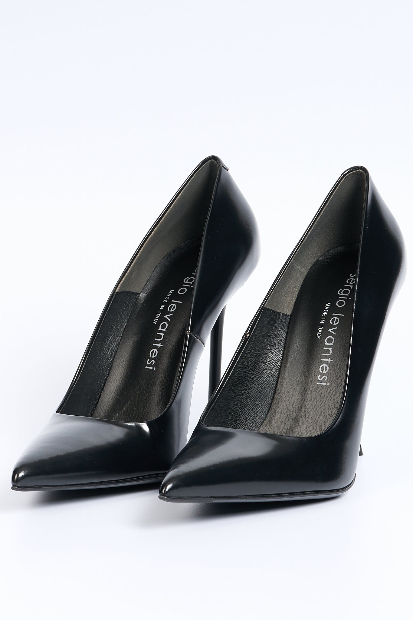 Sergio Levantesi Women's Black Stiletto Heel Pumps-5