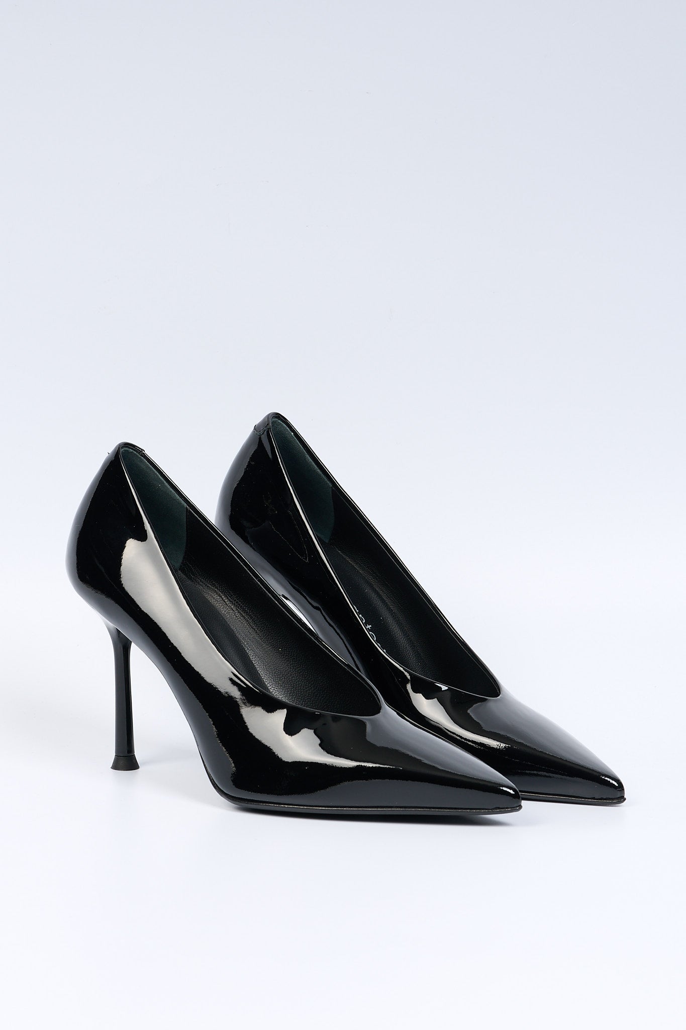 Sergio Levantesi Decolletè in Vernice Tacco 90 Nero Donna-4