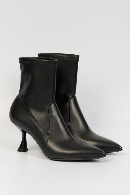 Sergio Levantesi Ankle Boot Heel Leather Black Women-2