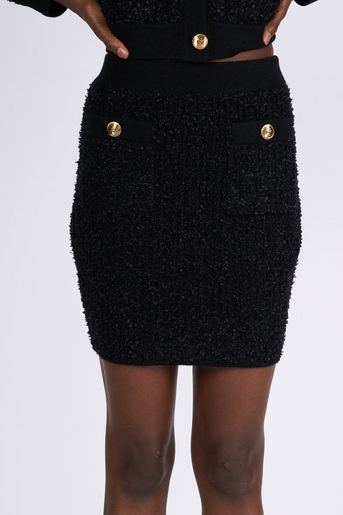 Elisabetta Franchi Women's Black Knitted Skirt-2