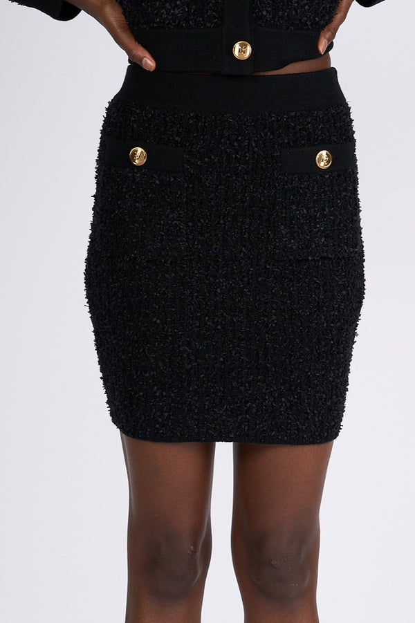 Elisabetta Franchi Gonna Maglia Nero Donna-2