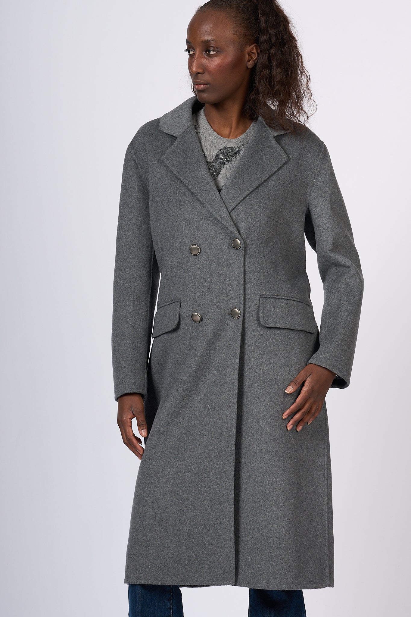 Since're Paris Women's Grey Coat-6