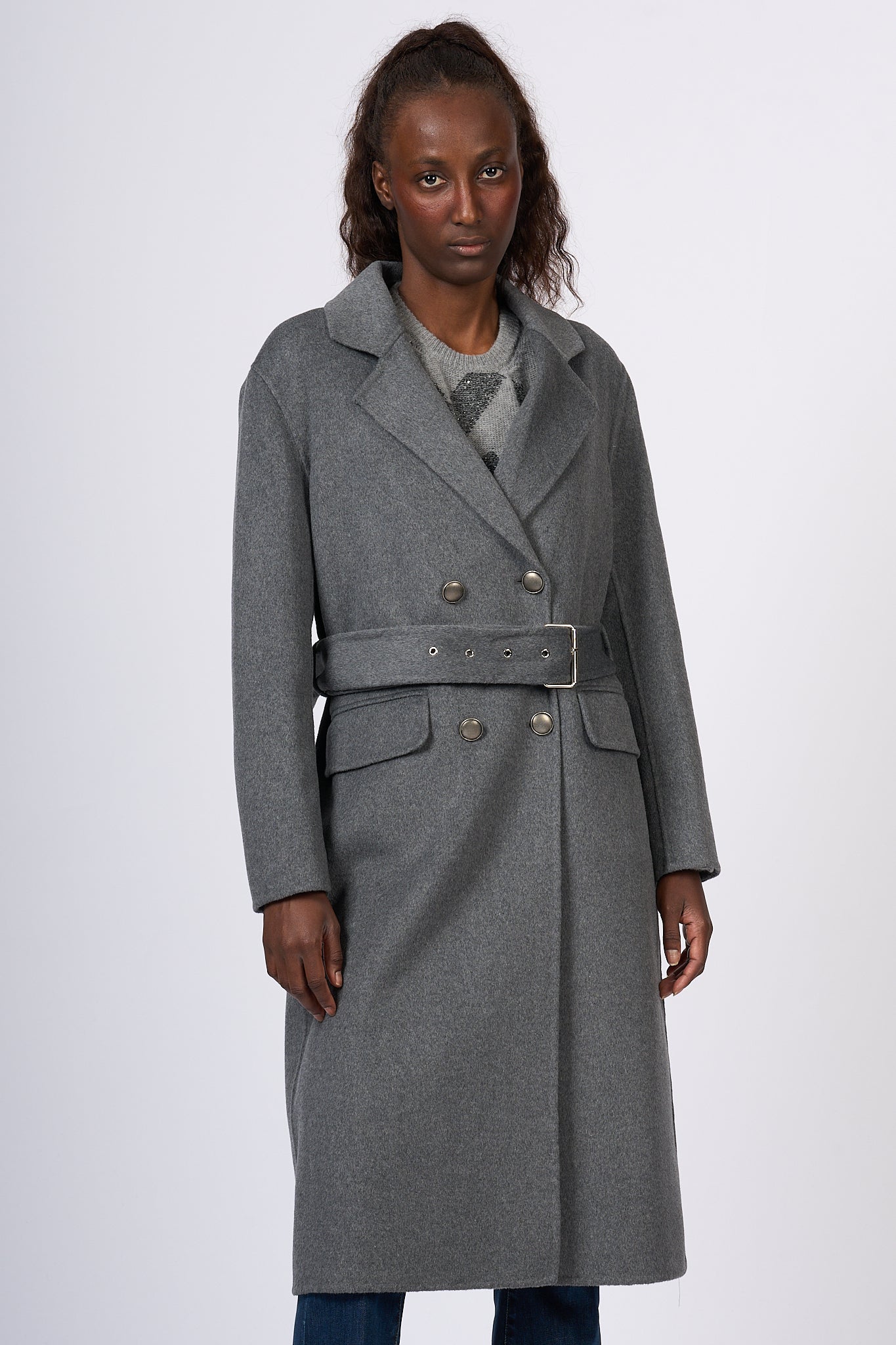 Since're Paris Women's Grey Coat-2