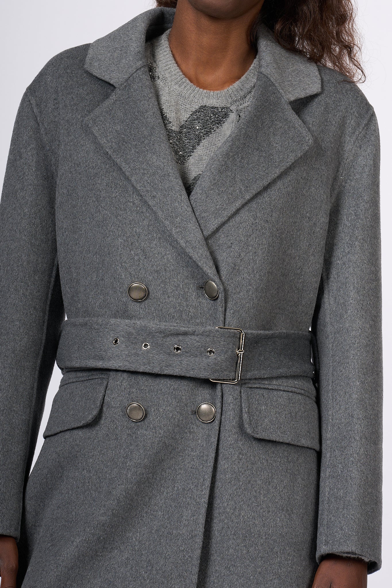 Since're Paris Women's Grey Coat-4