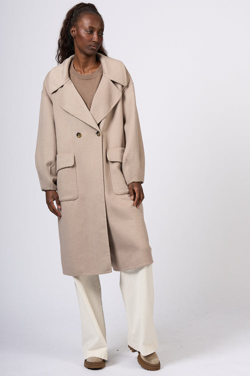 Since're Paris Cappotto Lana Taupe Donna-2