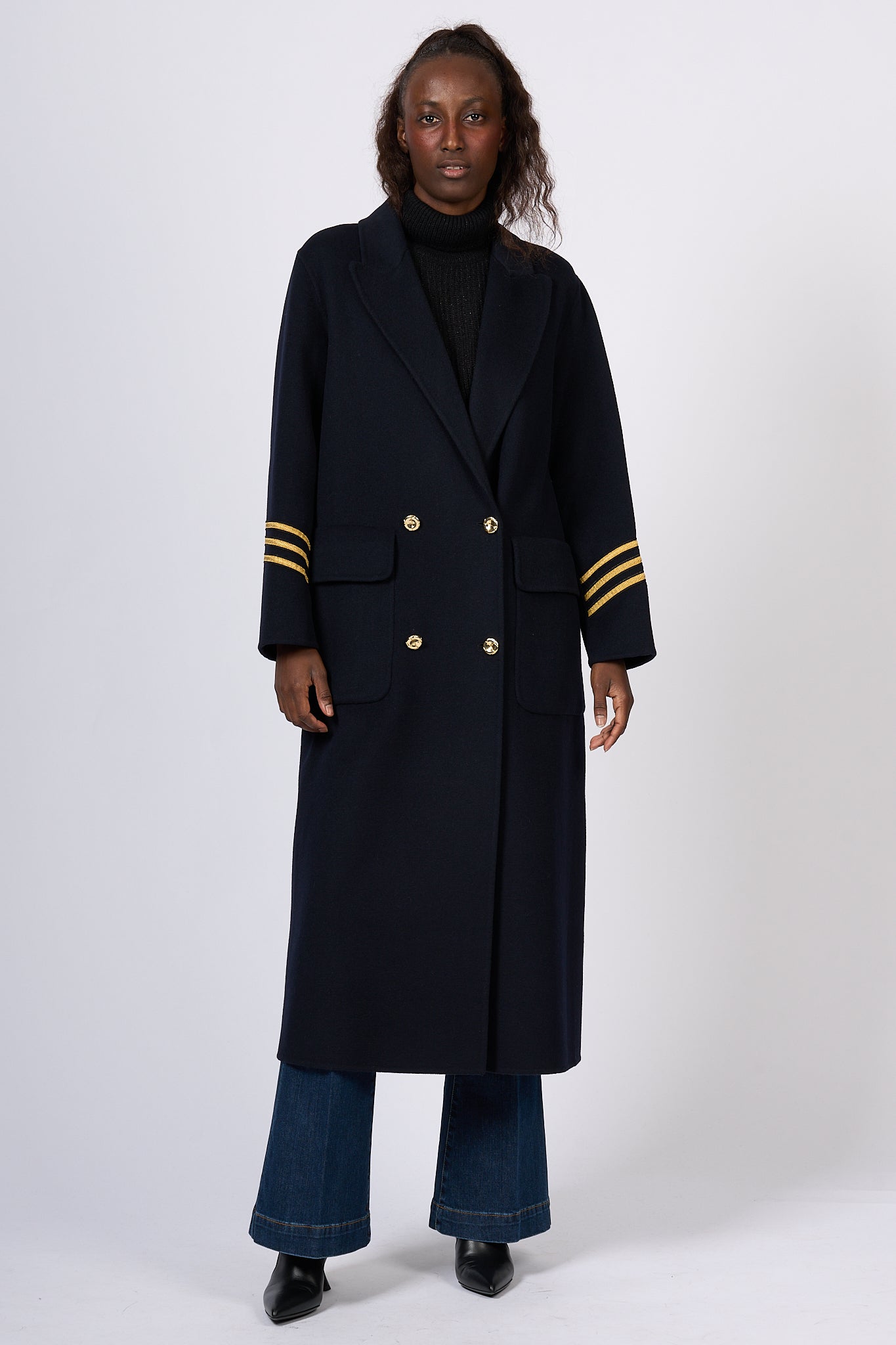 Since're Paris Military Coat Blue Women-1