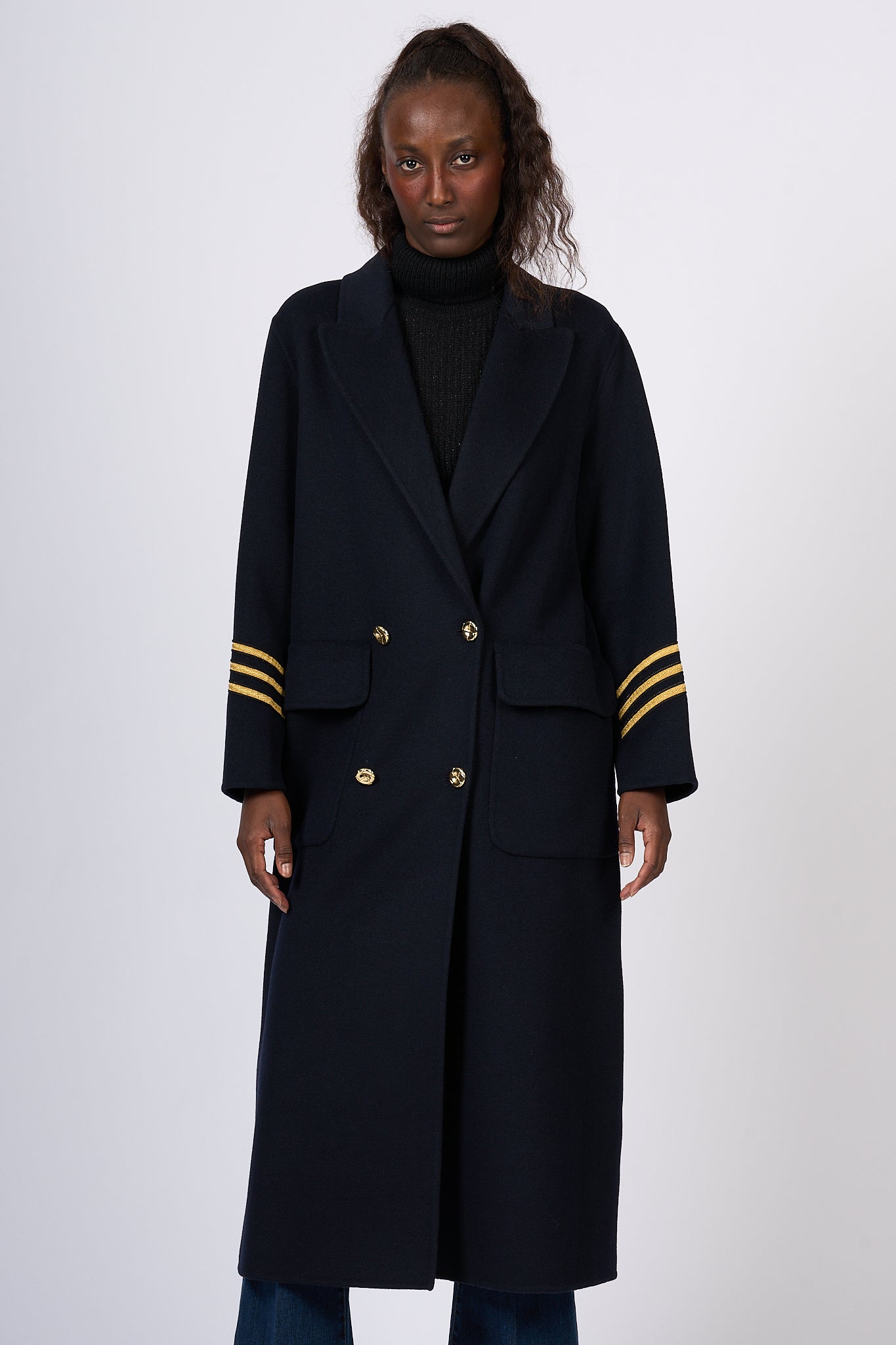 Since're Paris Military Coat Blue Women-3