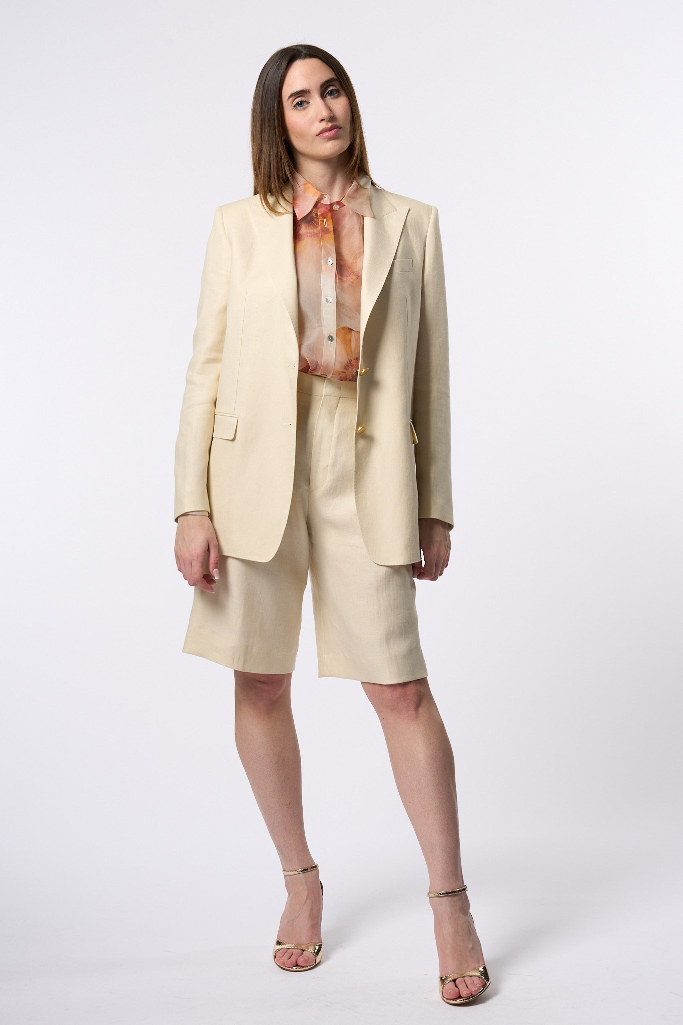 Sleep No More Camicia Over Fiori Pesca Donna-3
