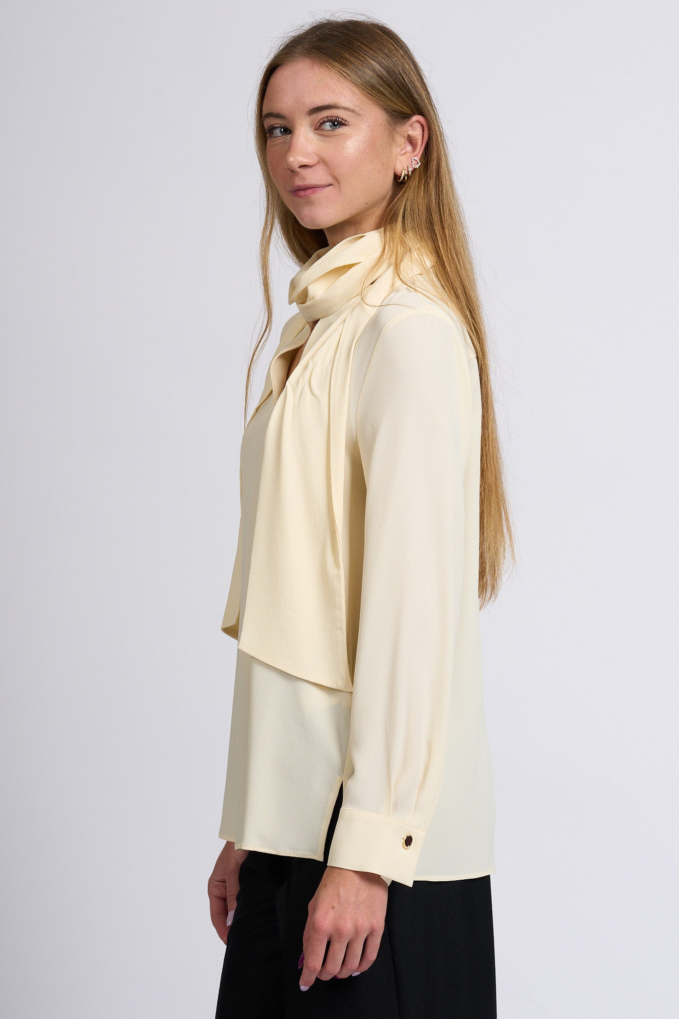 Slowear Camicia Angel Sciarpina Latte Donna-6