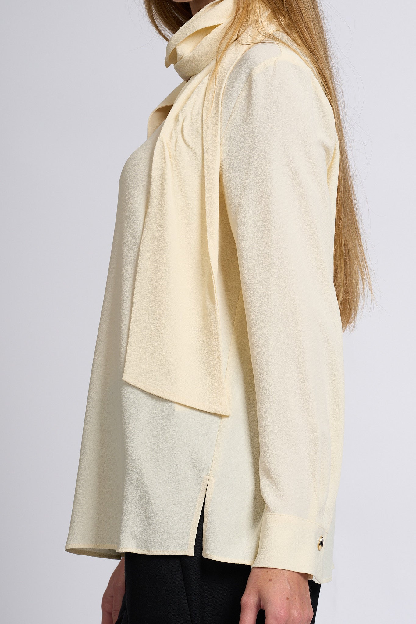 Slowear Camicia Angel Sciarpina Latte Donna-4