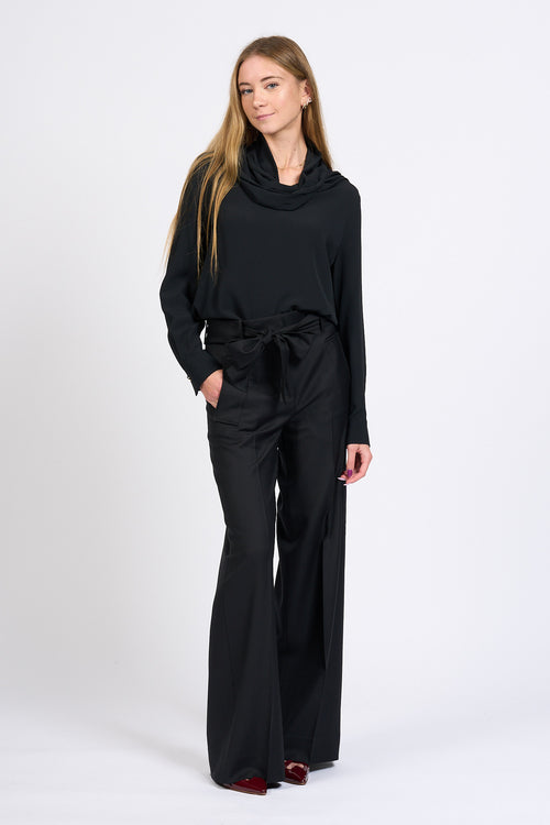 Slowear Camicia Angel Sciarpina Nero Donna-2