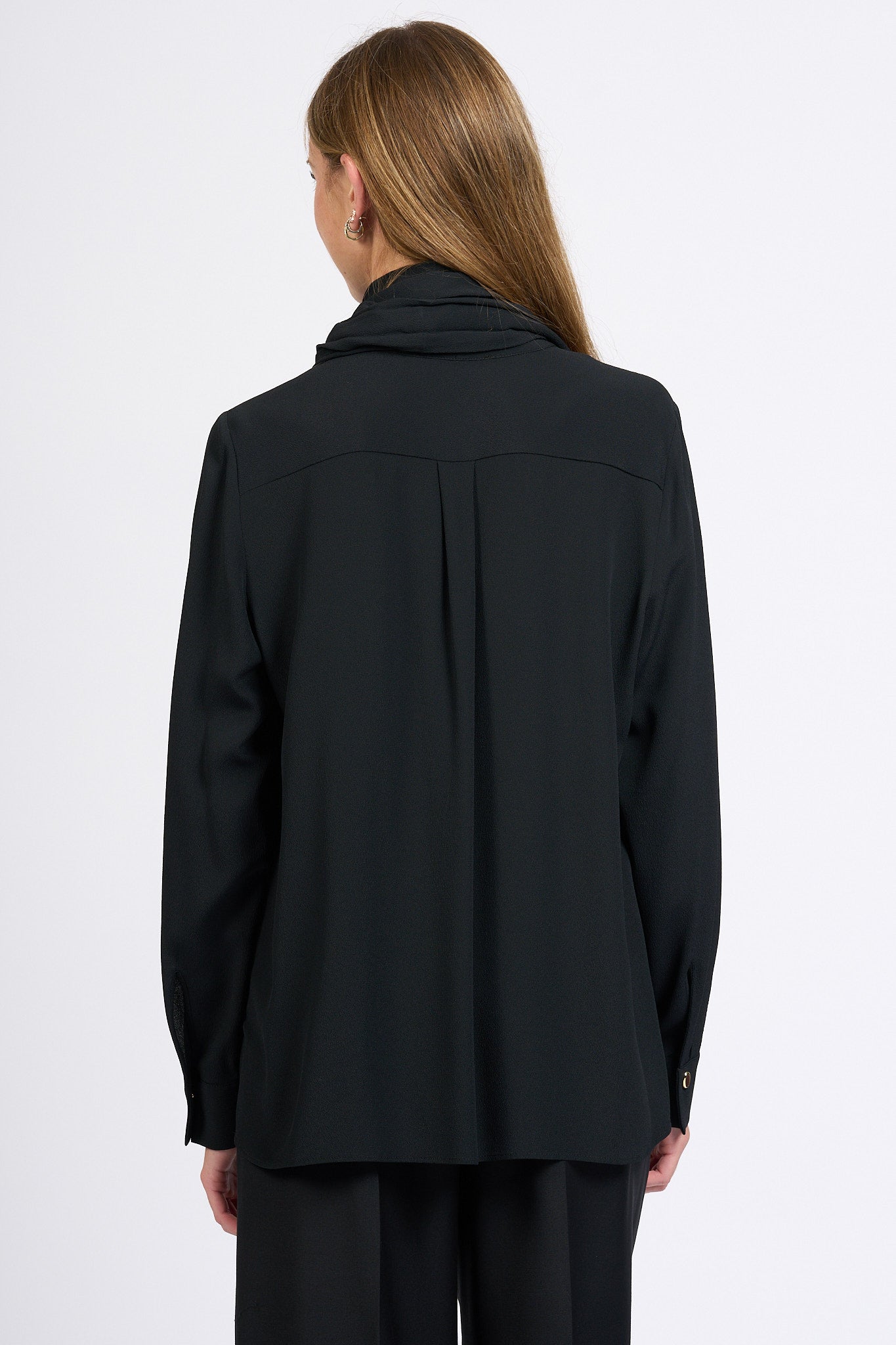 Slowear Camicia Angel Sciarpina Nero Donna-6