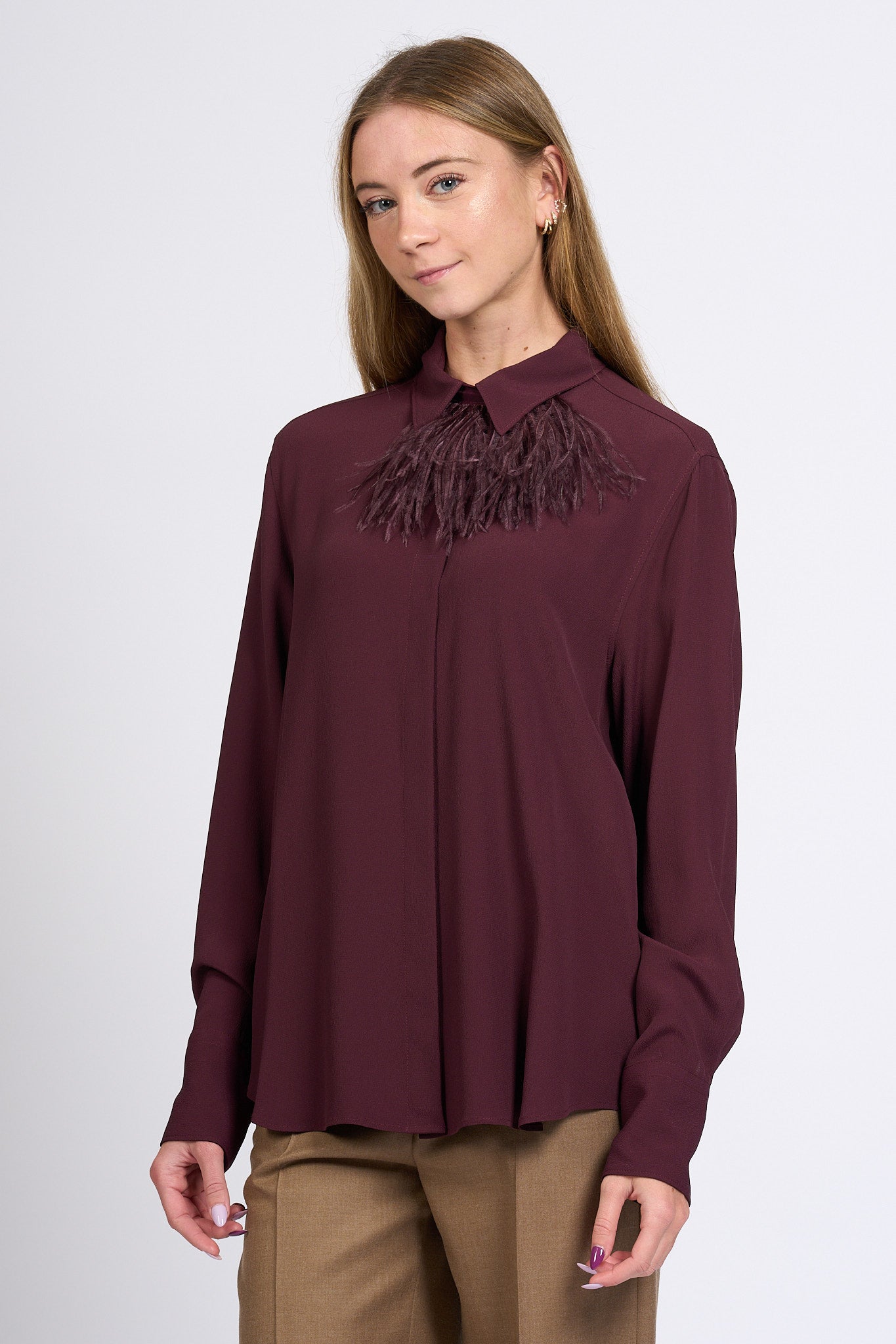 Slowear Camicia Olivia Bordeaux Donna-3