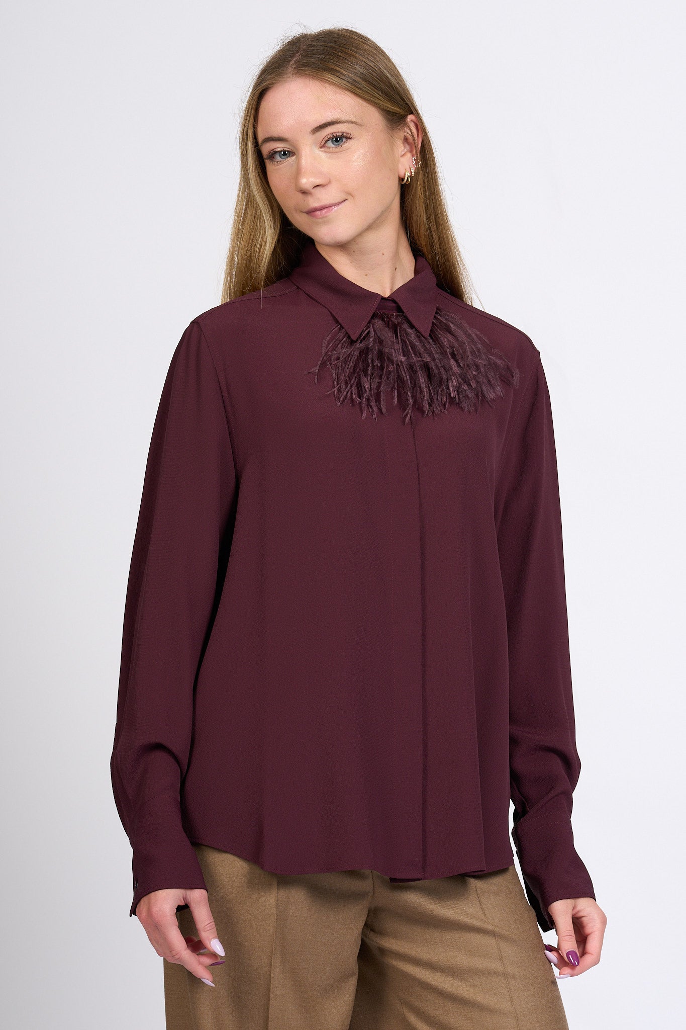 Slowear Camicia Olivia Bordeaux Donna-5