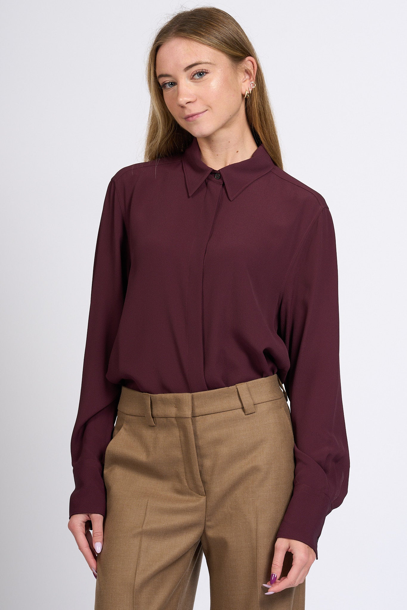 Slowear Camicia Olivia Bordeaux Donna-8