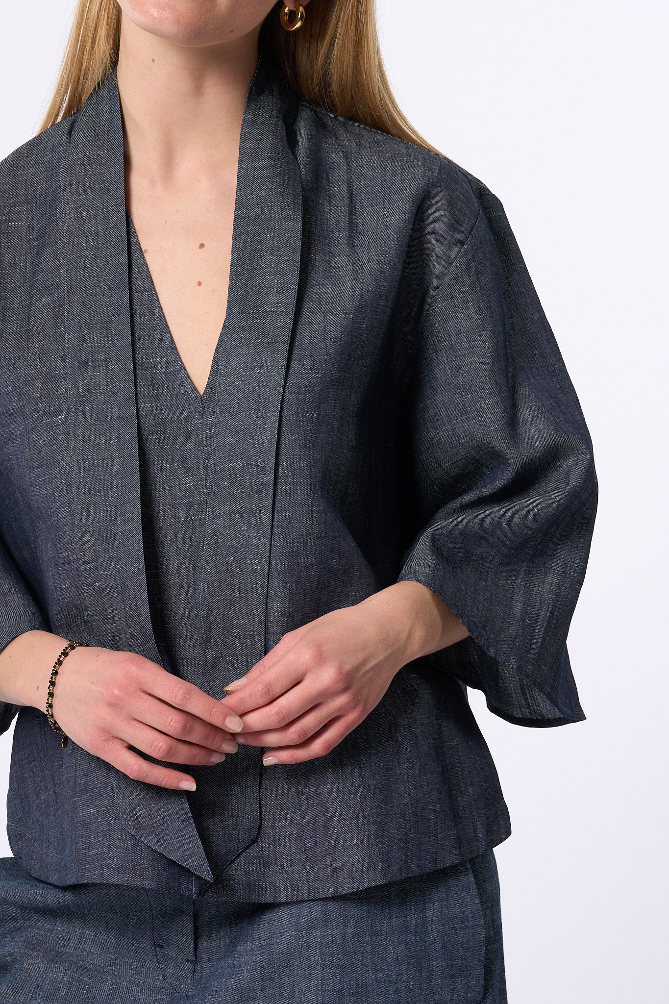 Slowear Casacca Dora In Lino Denim Donna-2