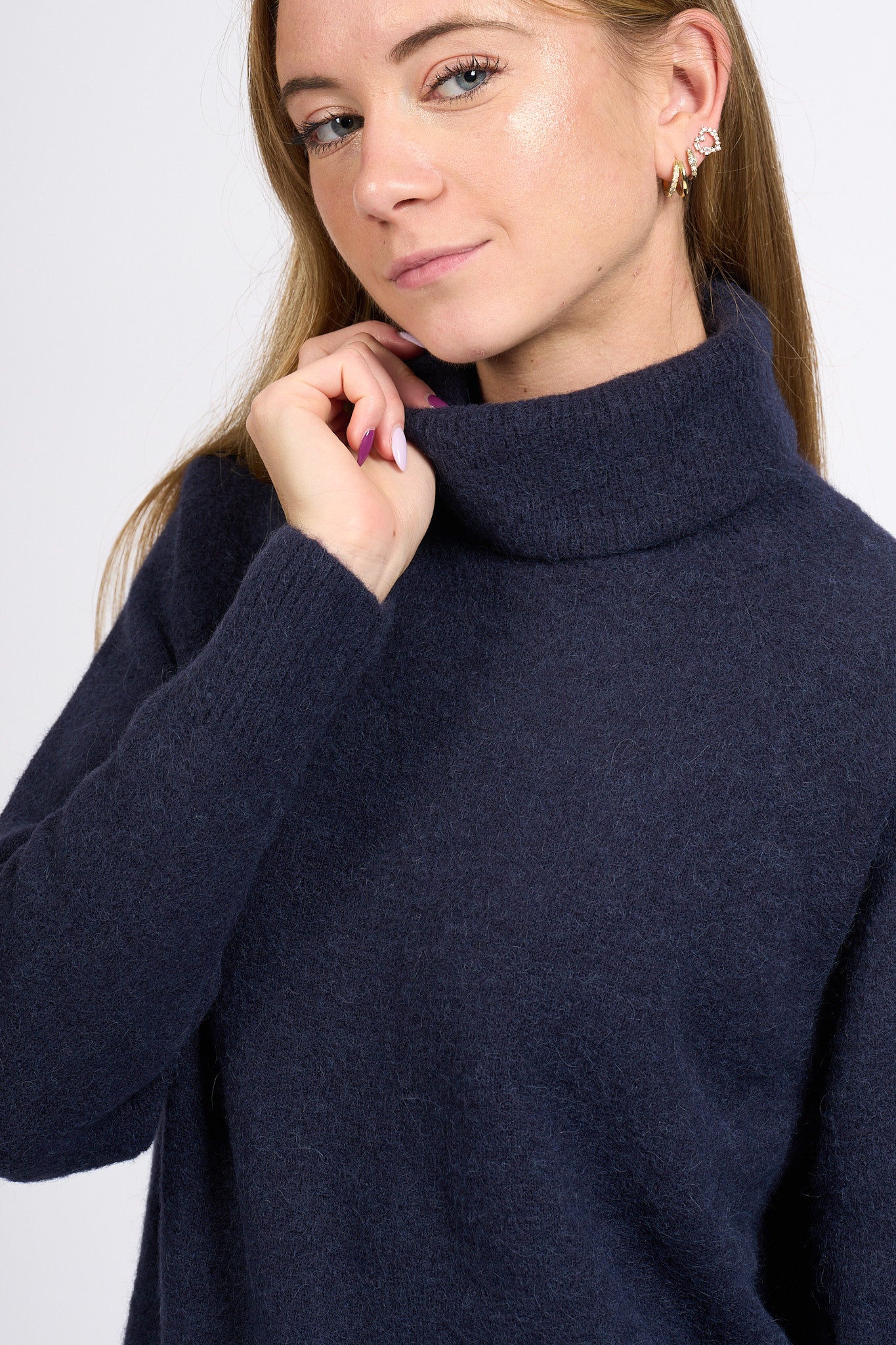 Slowear Dolcevita Alpaca Blu Donna-1
