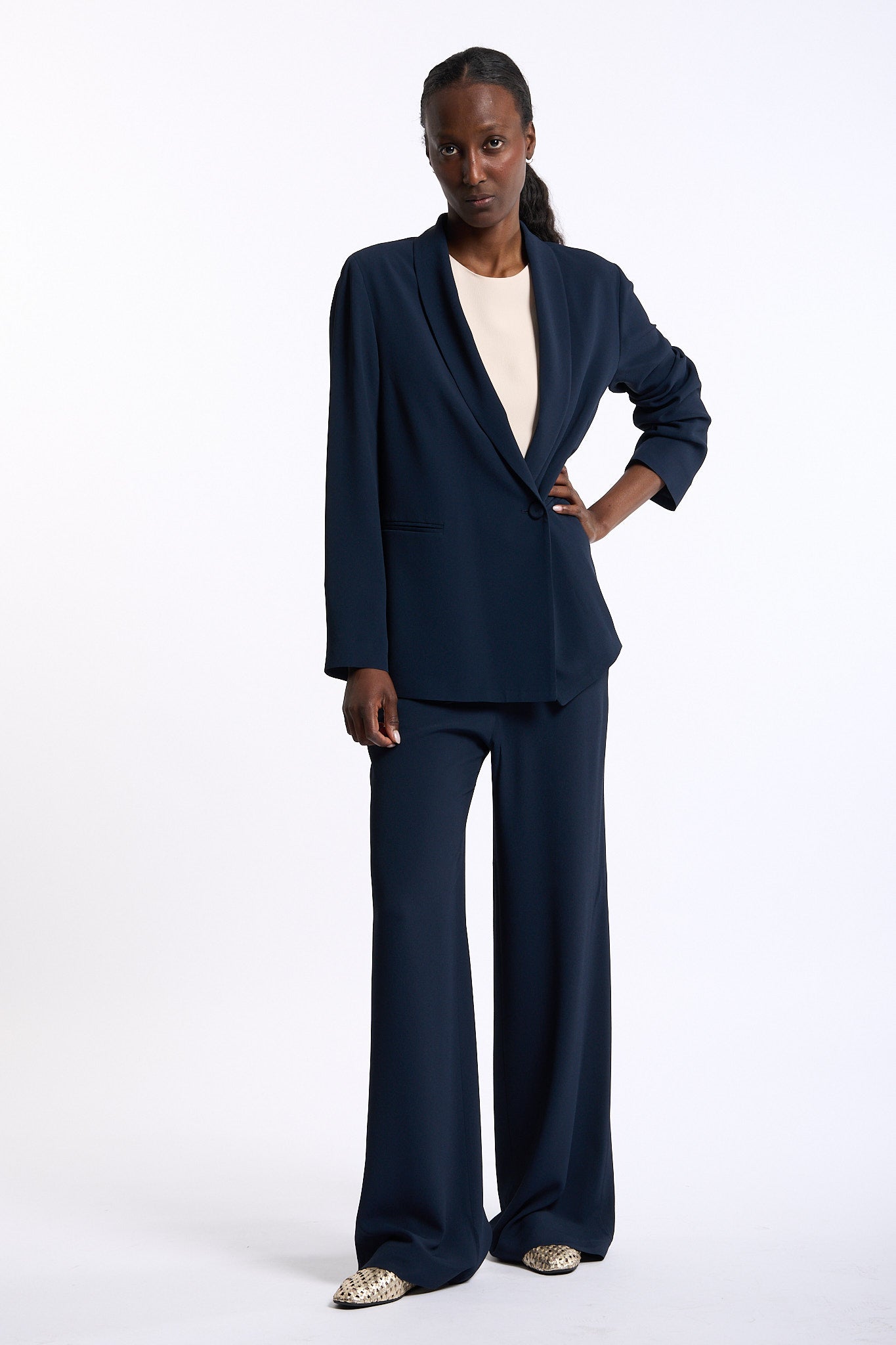 Slowear Giacca in Crepe Blu Donna-6