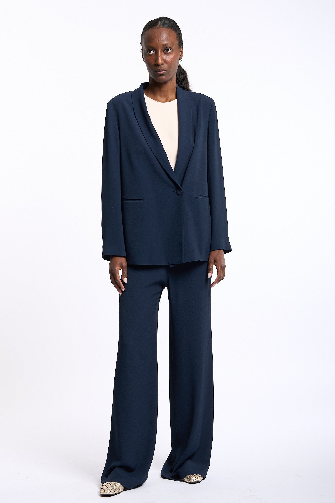 Slowear Giacca in Crepe Blu Donna-2