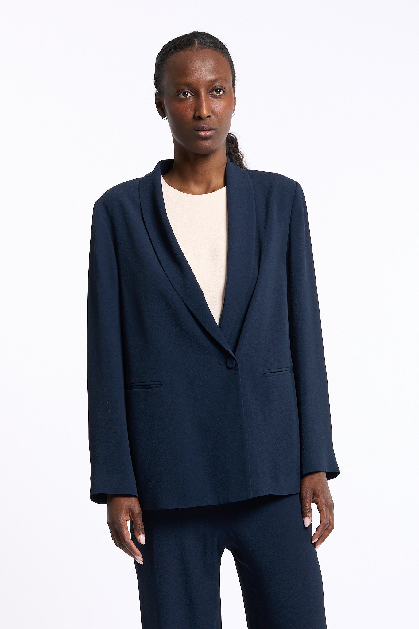 Slowear Giacca in Crepe Blu Donna-1