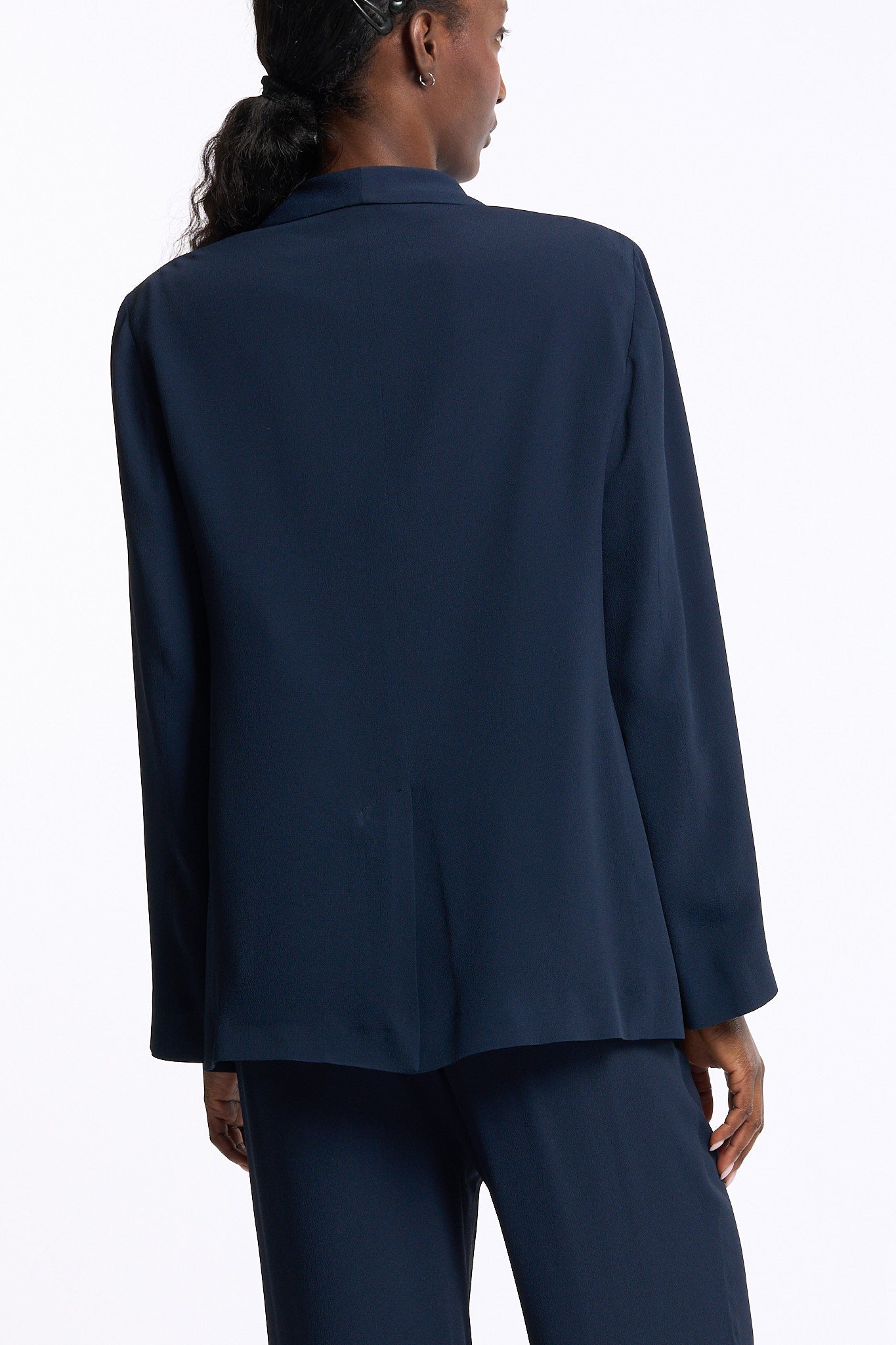 Slowear Giacca in Crepe Blu Donna-4