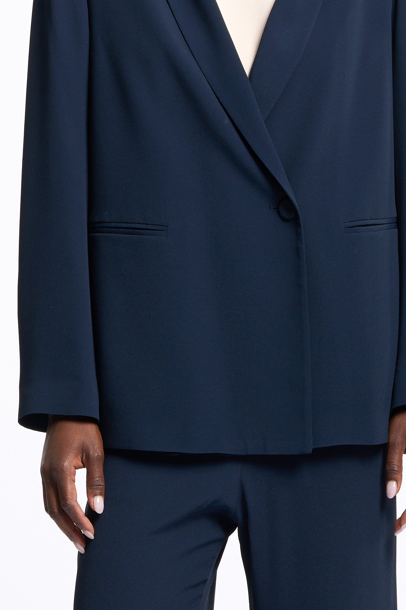 Slowear Giacca in Crepe Blu Donna-5