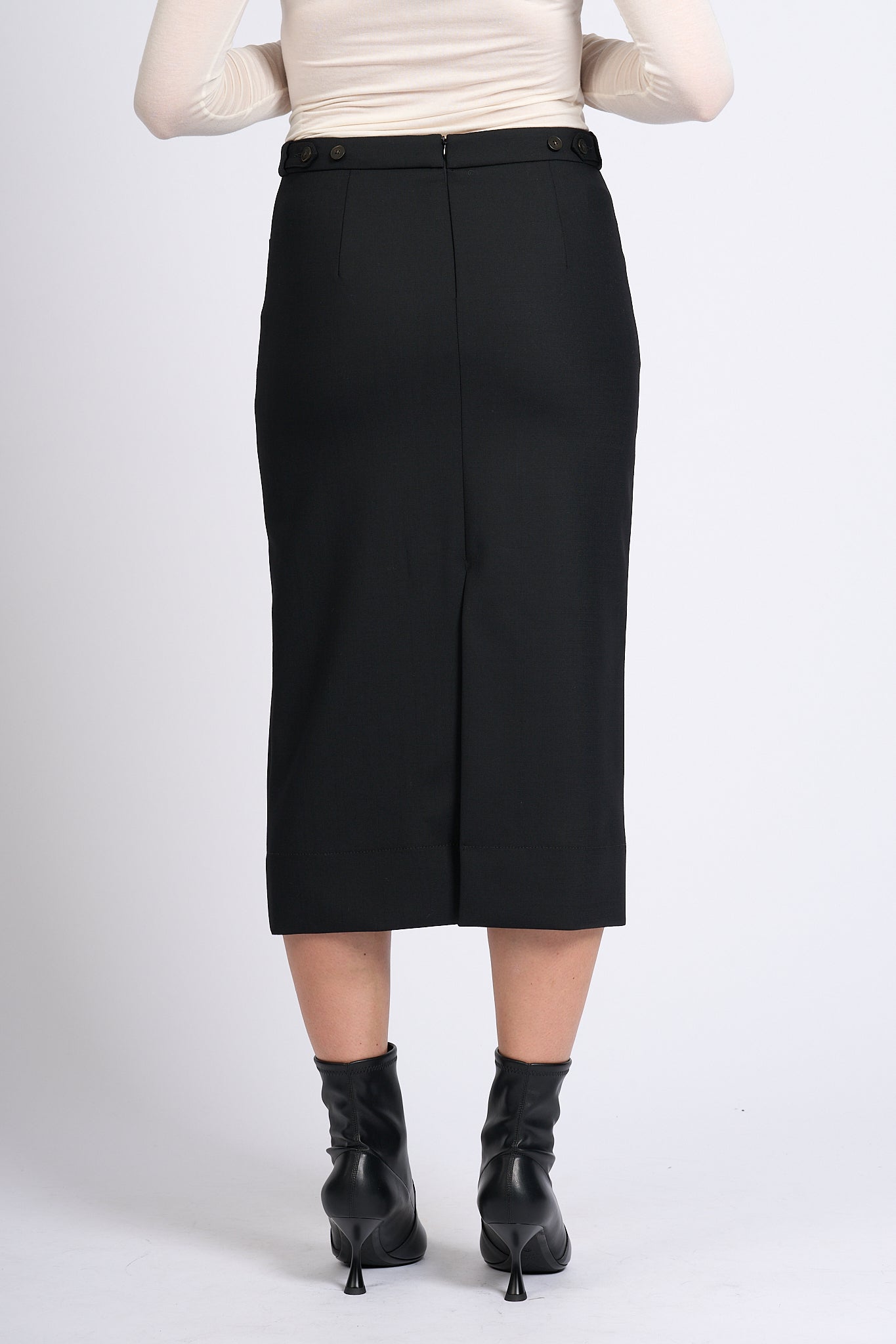 Slowear Aurora Skirt Pockets Black Women-4