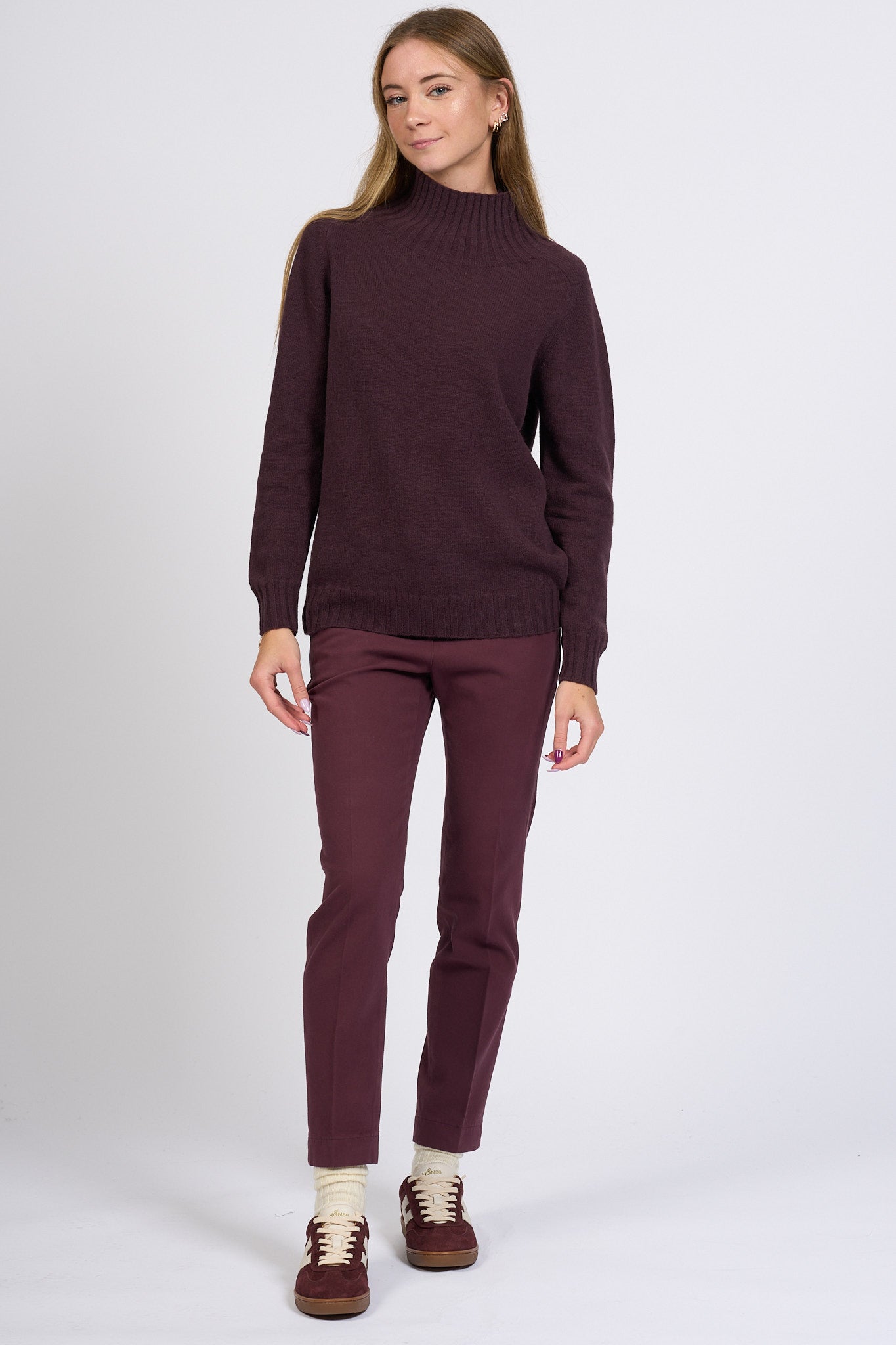Slowear Lupetto Lana/angora Bordeaux Donna-7