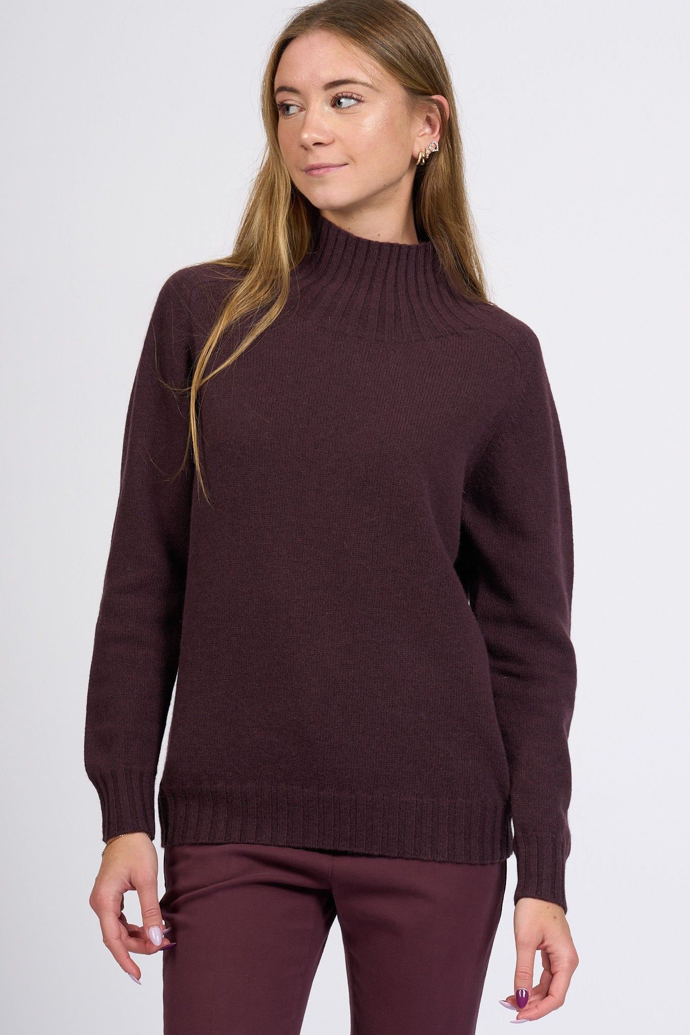 Slowear Lupetto Lana/angora Bordeaux Donna-4