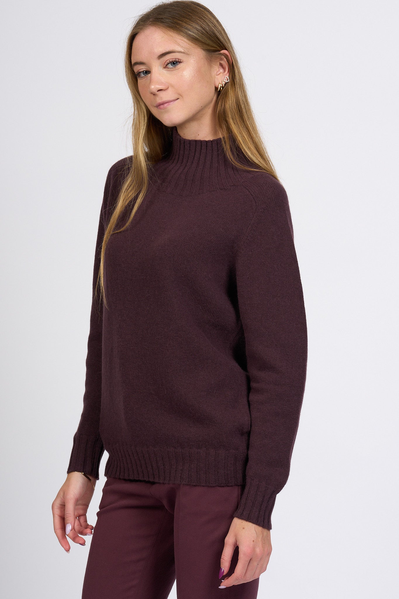 Slowear Lupetto Lana/angora Bordeaux Donna-1
