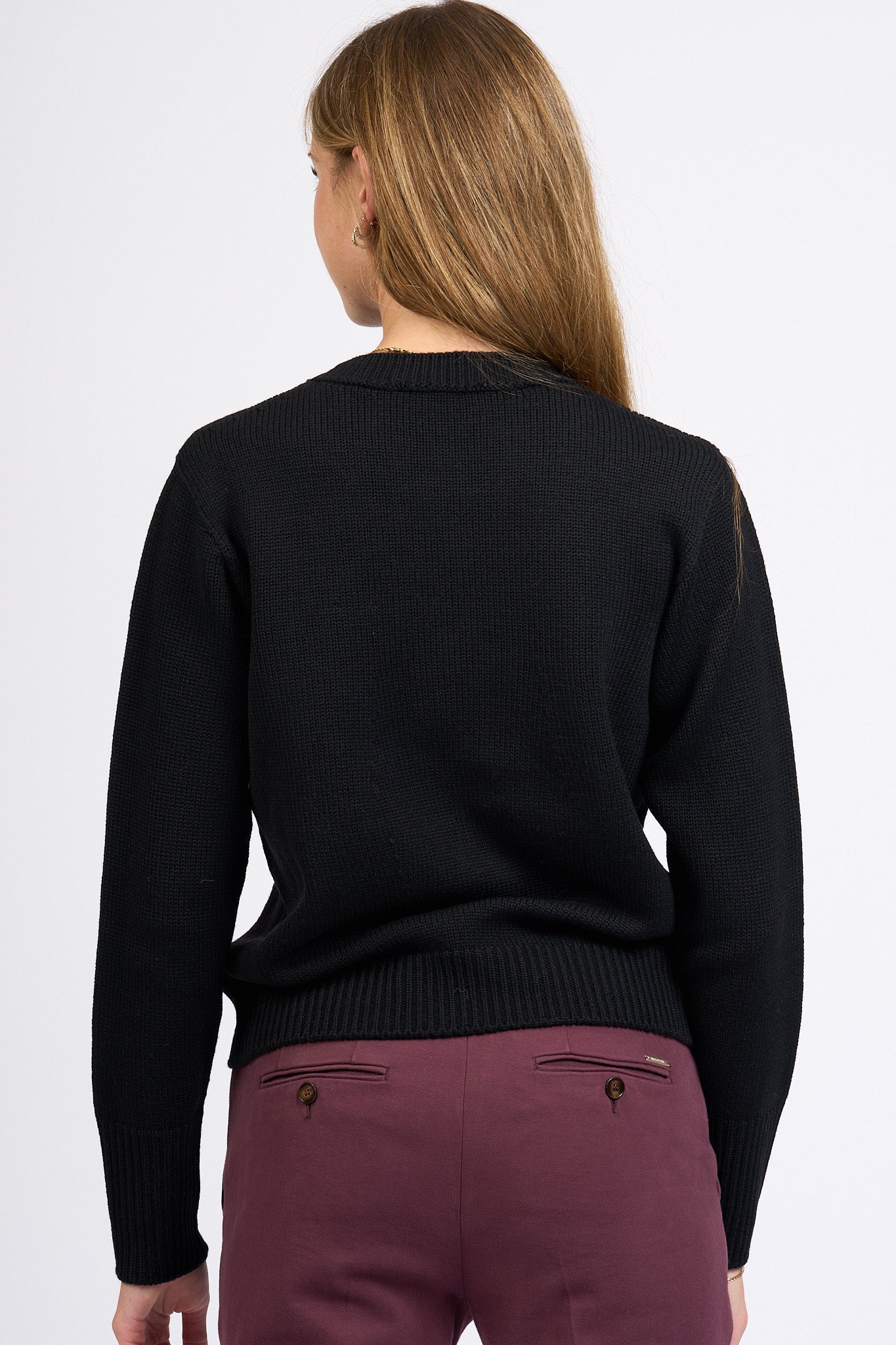 Slowear Maglia Girocollo Merinos Nero Donna-6