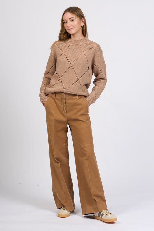 Slowear Maglia Rombi Marrone chiaro Donna-2