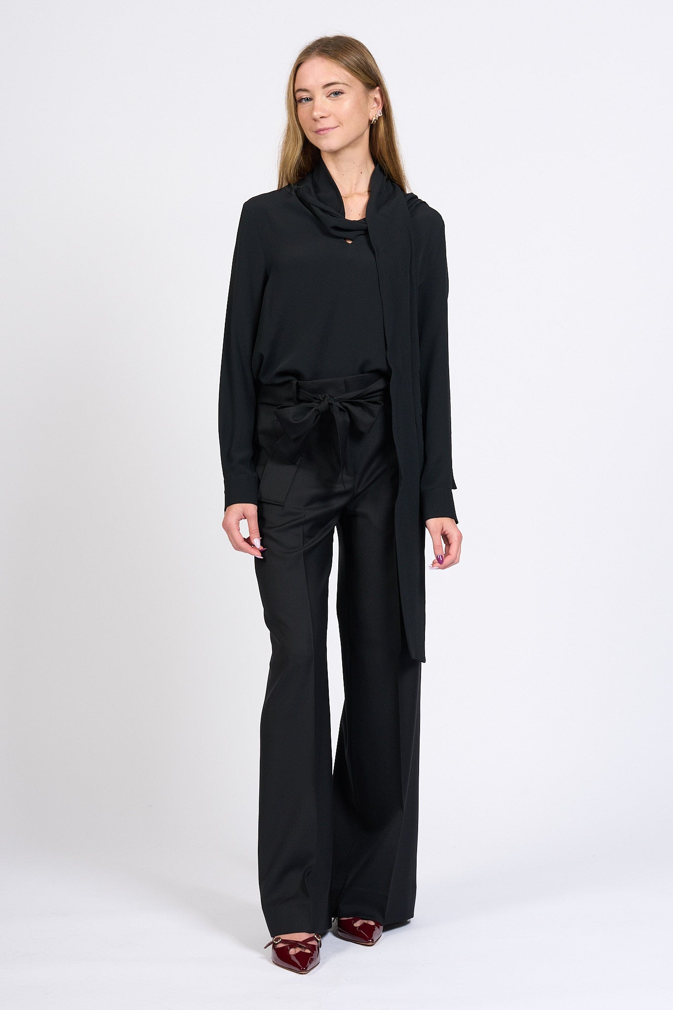 Slowear Pantalone Daisy Fiocco Nero Donna-3