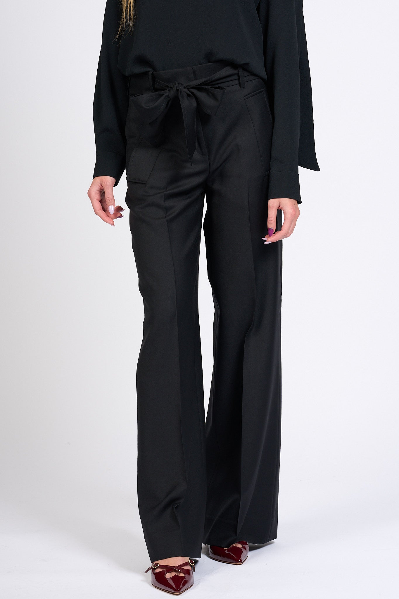 Slowear Pantalone Daisy Fiocco Nero Donna-4