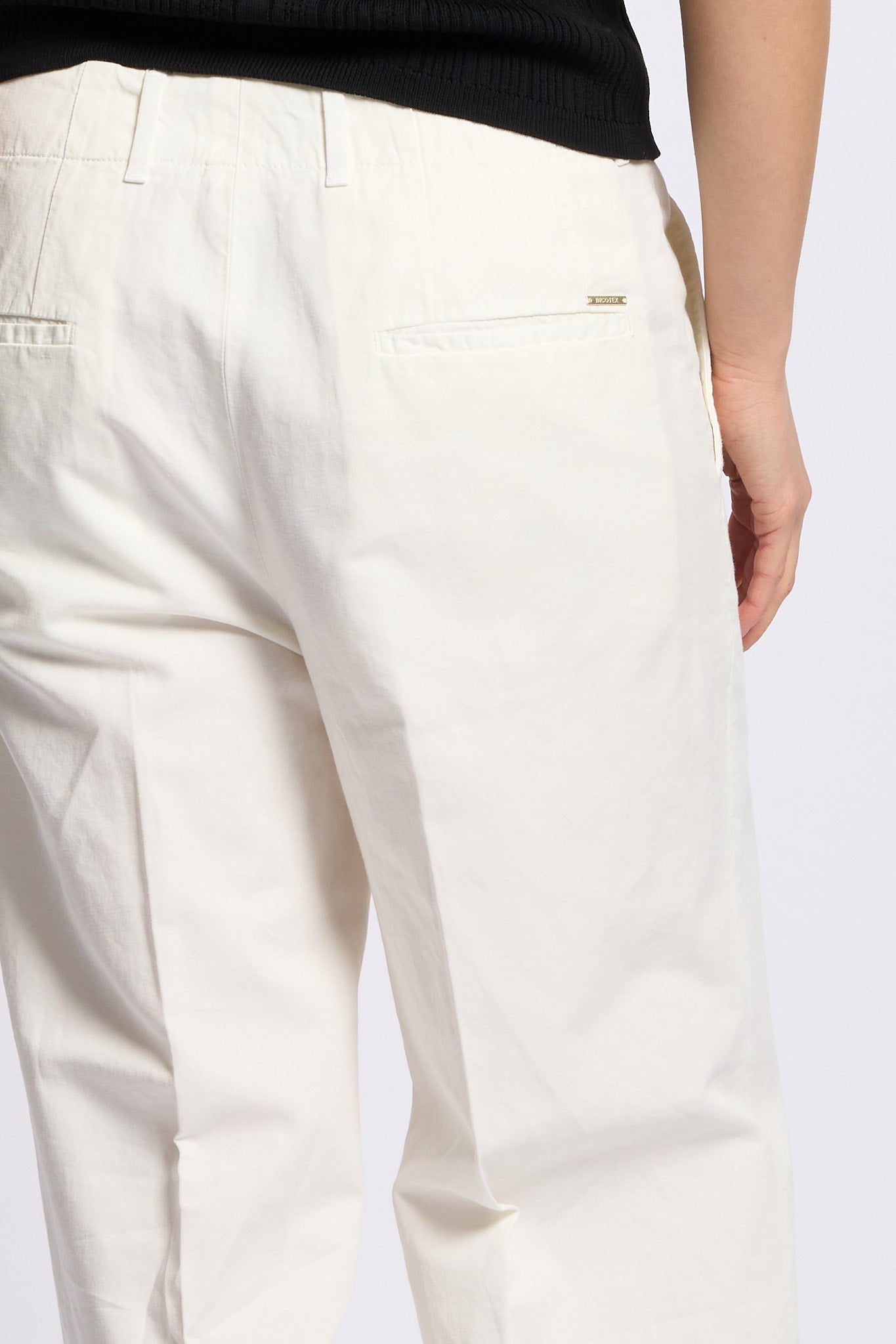 Slowear Pantalone ILYA Lino Bianco Donna-4