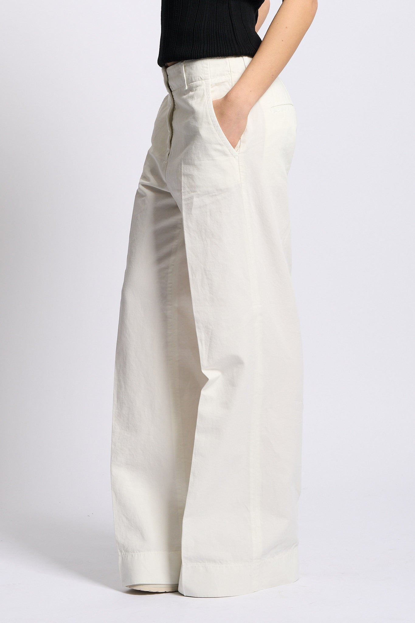 Slowear Pantalone ILYA Lino Bianco Donna-5