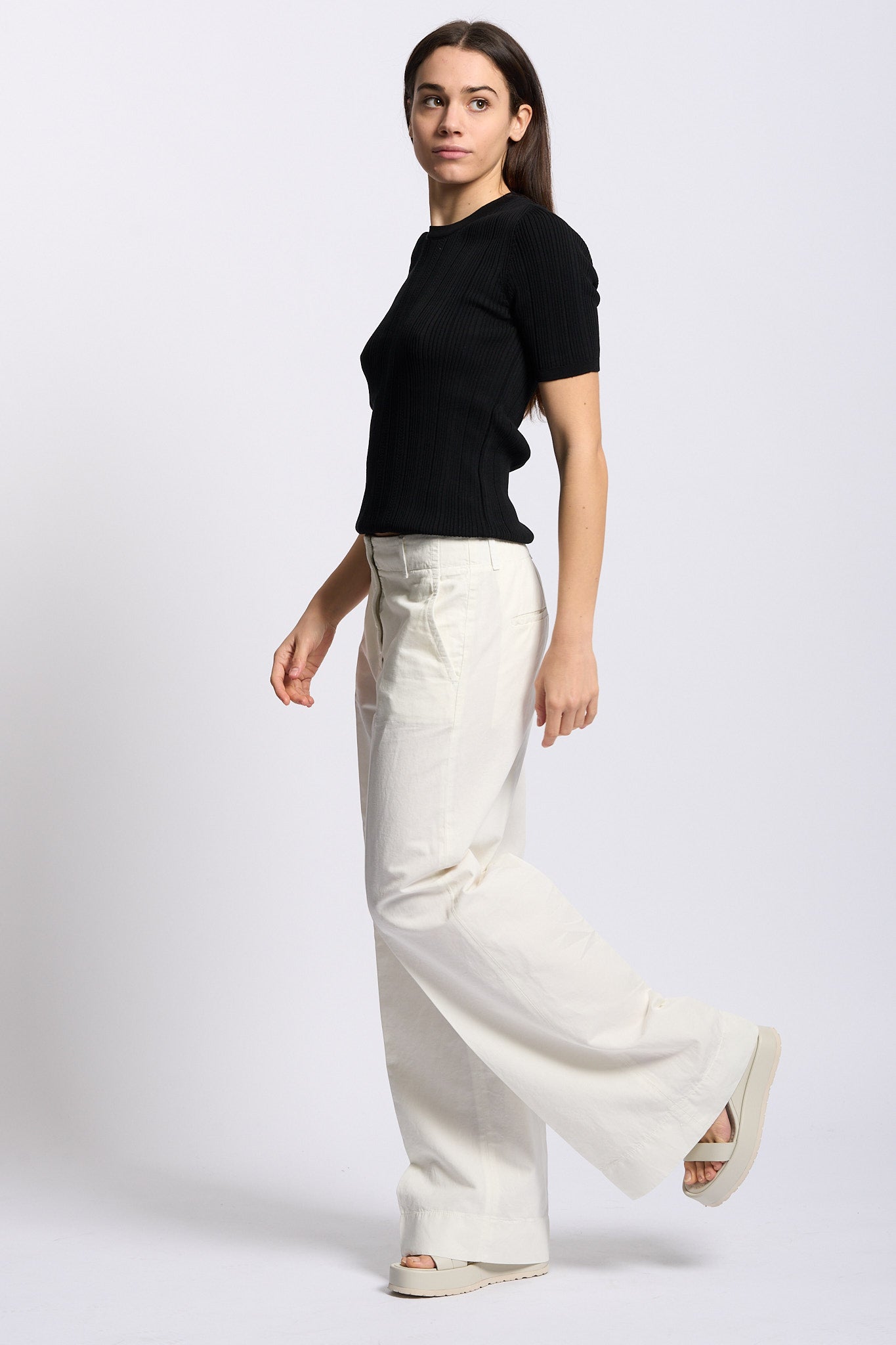 Slowear Pantalone ILYA Lino Bianco Donna-7