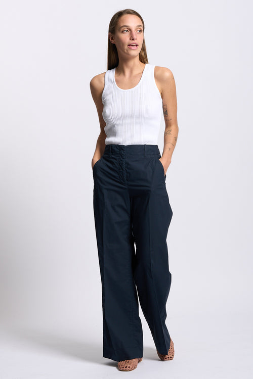 Slowear Pantalone ILYA Popeline Blu Donna-2