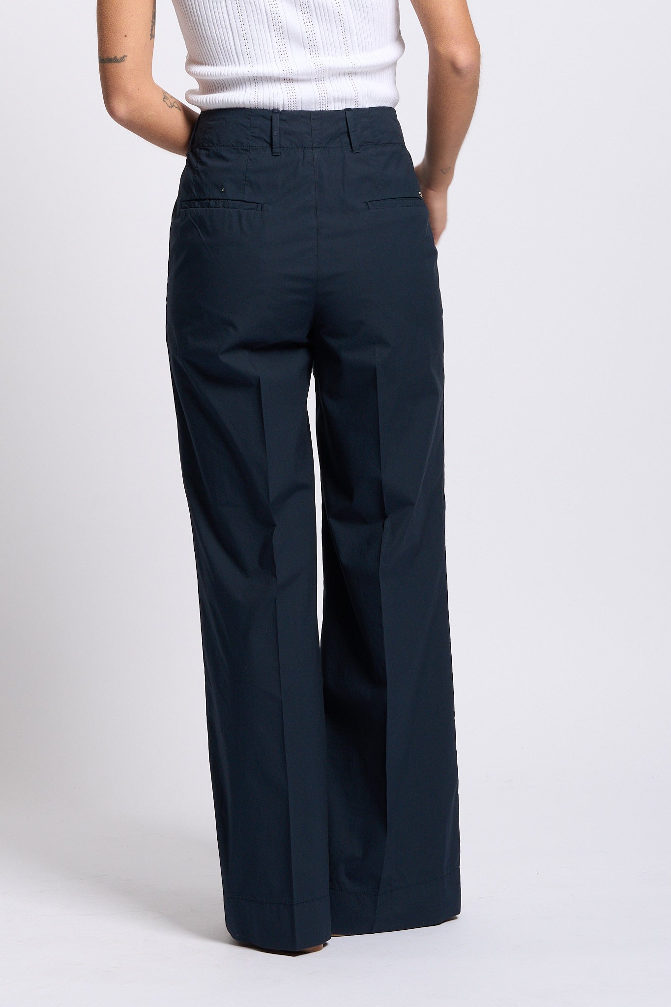 Slowear Pantalone ILYA Popeline Blu Donna-5