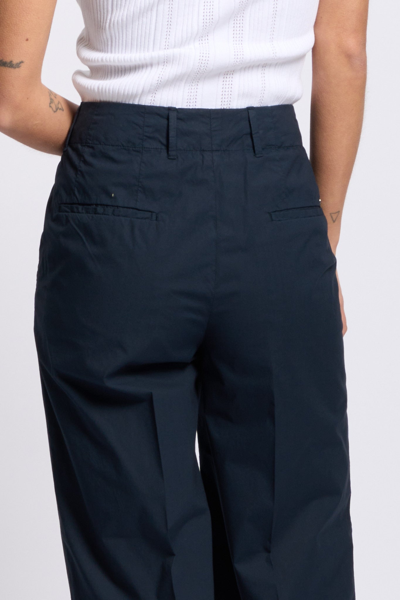 Slowear Pantalone ILYA Popeline Blu Donna-4