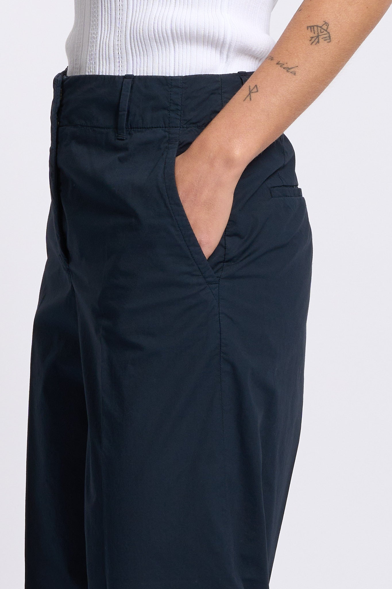 Slowear Pantalone ILYA Popeline Blu Donna-6
