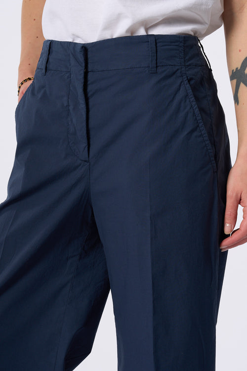 Slowear Pantalone Ilya Gamba Larga Blu Donna-2